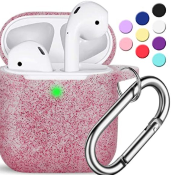 AirPods Case Cover with Keychain - Bling red/blue - Picture 2 of 14